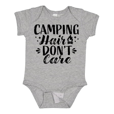 

Inktastic Camping Hair Dont Care with Campfire Gift Baby Girl Bodysuit