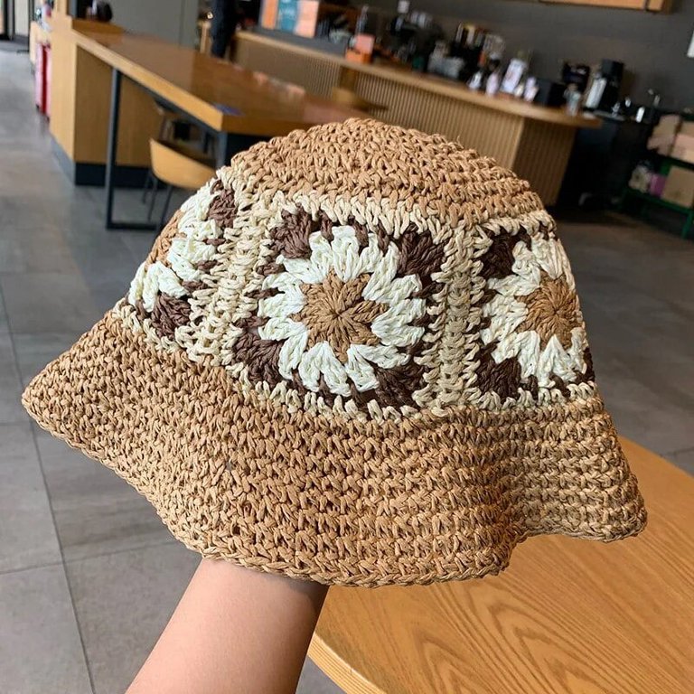 Hand weave straw hat from Japan SikaFu Japan Korea Beach Straw Hat Women Summer Flowers Pure  main image 4