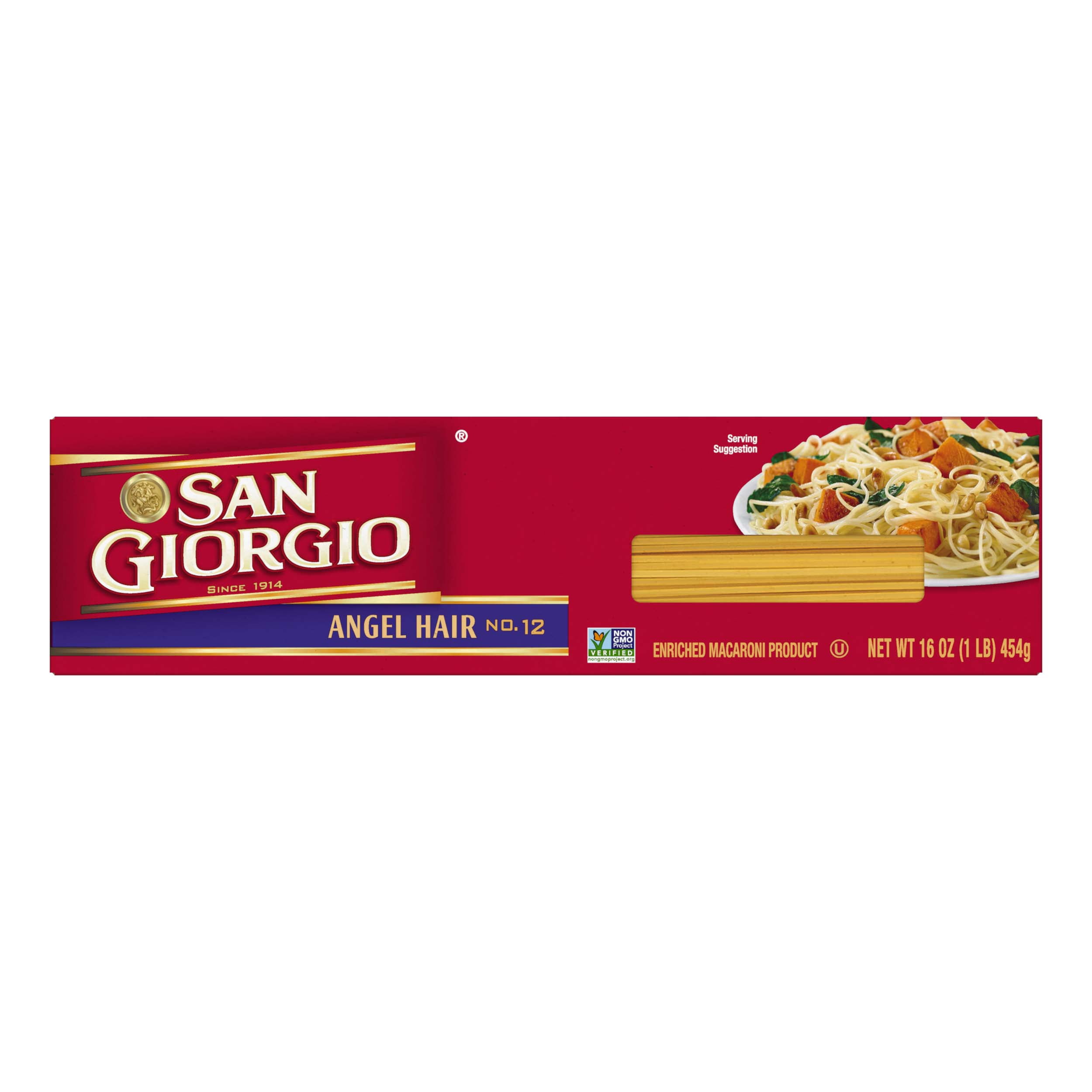 (2 pack) San Giorgio Thin Angel Hair Pasta, 16 Ounce Box