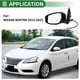 thumbnail image 3 of Reemplazo del espejo lateral izquierdo para NISSAN SENTRA 2013-2015 No.963023SG0B, espejo negro, ajuste manual, no calefaccionado., 3 of 7
