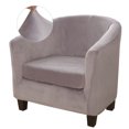 thumbnail image 1 of CJC Club Chair Covers, 2-Piece Velvet Tub Chair Slipcover, Armchair Sofa Couch Cover, Elastic Furniture Protector(1 Pack), 1 of 9