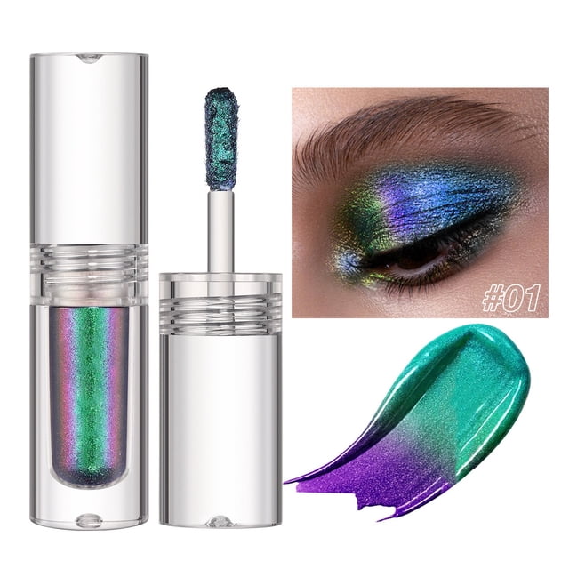 Eyeshadow Glitter Liquid Eyeshadow Metallic Eyeshadow Multicolor Shifting Highly Pigmented Long Lasting With No Creasing Multichrome Looks 10Ml, Eyeshadow for Women