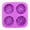 Purple, variant on Flower Shaped Silicone Mold - 4 Cavity Soap, Jelly & Cheesecake Maker | Non-Stick Baking Mold For Diy Crafts