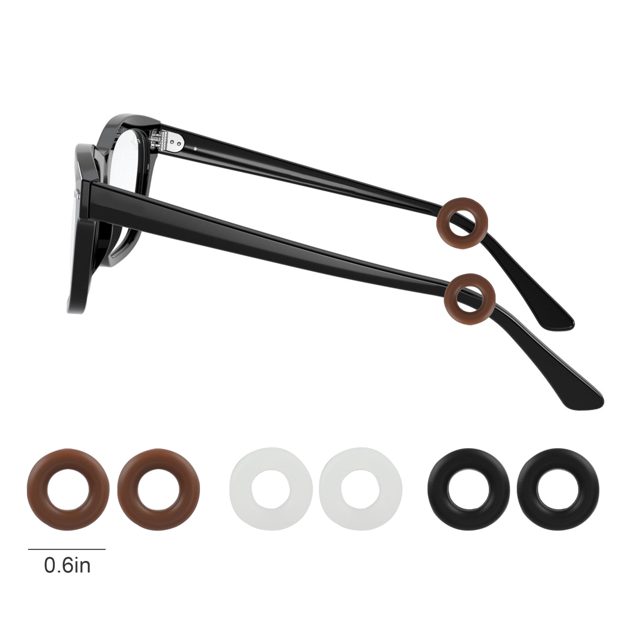 12pairs Silicone Glasses Temple Holders, TSV Anti-Slip Eyeglasses Ear Grip Hooks, Eyewear Retainers and Temple Tips