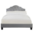 thumbnail image 2 of Home Fare King Scalloped Tufted Upholstered Bed in Dupree Mist, 2 of 5