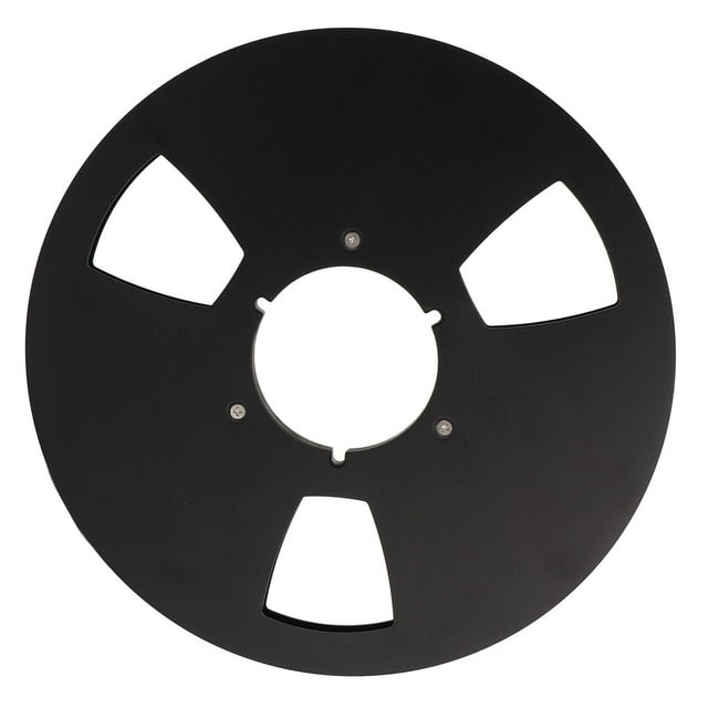 Recording Tape Reel, 1/4 10 Inch Empty Tape Reel 3 Hole Aluminum Alloy Sturdy Easy Use Empty Disc Opening Machine Parts For Reel Tape Recorder Accessory Silver,Black