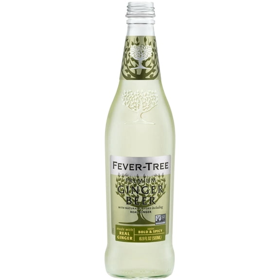 Fever-Tree Premium Ginger Beer , 500 ML Glass Bottle, 0% ABV