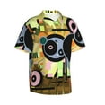 thumbnail image 2 of Geometric Fantasy Men's 3d Print Casual Button Down Shirts, Novelty Hawaiian Short Sleeves 3xl, 2 of 8