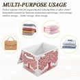 thumbnail image 7 of Foldable Fabric Storage Bin With Handle Collapsible Basket Box Storage With Lid Organizer Life, 7 of 7