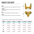 thumbnail image 5 of PAYOHTO Women's Cross Front Bikini Set with High Elasticity Soft Padding Childrens Pattern Dinosaur Bathing Suit Crop Top Swimsuit, 5 of 9