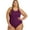 Amethyst, variant on Plus Size High Neck One Piece Slimsuit II, High Cut, Soft Cup (Women’s Plus)