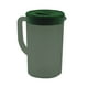 thumbnail image 3 of Jarra de plástico con tapa, gran capacidad, resistente a altas temperaturas, jarra de agua fría para jugo, té, verde oscuro, 3 of 15