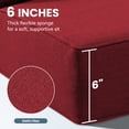 thumbnail image 6 of Jentlehouse Outdoor Deep Seat Cushion 24" X 24" X 6" for Patio Furniture,Outdoor Chair Cushions Water & Fade Resistant Patio Furniture Cushions for Wicker Chair, Sofa, Couch, Red (Set of 4), 6 of 8