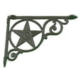 thumbnail image 2 of 2 Cast Iron Star Brackets Garden Braces Shelf Bracket RUSTIC Corbels Mantle, 2 of 4