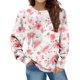 thumbnail image 1 of Gibobby Sudadera oversize mujer Sudadera suelta casual de manga larga con cuello redondo para mujer blusa grande de manga larga(Rosa,M), 1 of 4