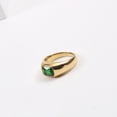 thumbnail image 4 of Stainless Steel Ring With Green Zircon Stone For Men And Women Electroplated Band Jewelry Elegant Jewel For All, 4 of 6