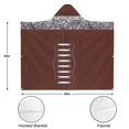 thumbnail image 3 of Wearable Blanket,Brown Silver Football Pattern Hooded Wearable Flannel Blanket for Adults & Teens with Buckle,Winter Poncho Shawl Wrap Cape,50"x60", 3 of 5