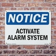 thumbnail image 5 of Activate Alarm System OSHA Notice Rigid Plastic Sign 24 Inch x 18 Inch - 10 Pack, 5 of 8