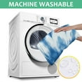thumbnail image 6 of Blue White Tie Dye Spiral Pattern Square Tablecloth,Waterproof Square Table Cover,Wipeable Spillproof Washable Table Cover for Home Kitchen Party Decor 52"x52"(132x132cm), 6 of 6