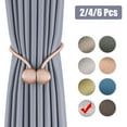 thumbnail image 1 of 2/4/6pcs Magnetic Curtain Tiebacks Holdbacks, Decorative Rope Holdback Holder Curtain Buckle Window Tie Backs Holders for Big Wide or Thick Window Drapries,The Most Convenient Drape Tie Backs, 16", 1 of 9