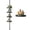 Black + Green, variant on 360° Rotating Shower Caddy Tension Pole with 4-Tier Rustproof Lazy Susan 35-128 Inch No Drilling Coner Shelves Adjustable Shower Rack for Bathroom Bathtub Washbasin Plant Storage (Black)