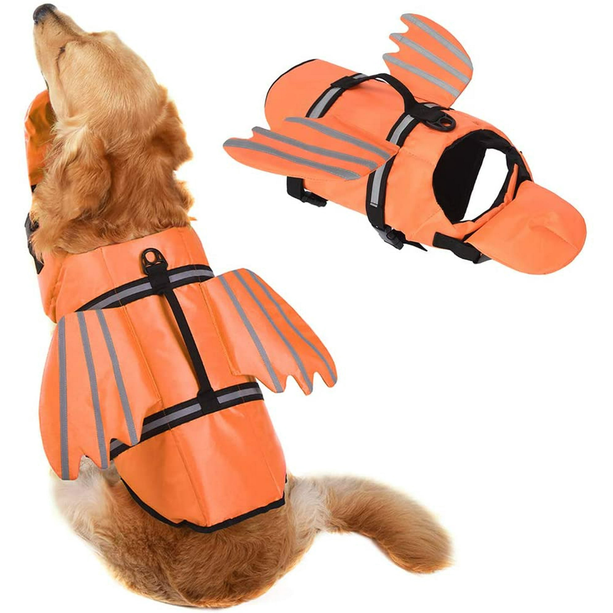 Dog Life Jacket Unique Wings Design Flotation Life Vest for Small Middle Large Size Dogs Lifesaver Preserver Swimsuit with Handle XS Chest Girth 11.8 16.5 Walmart