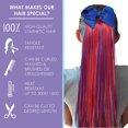 thumbnail image 6 of My Hair Popz Red and Blue Hair Extensions for Kids with Bow, clip in hair extensions, 6 of 6