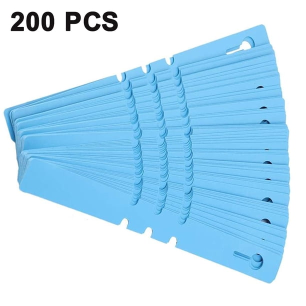Apuakthei 200 etiquetas de plástico para plantas y árboles, etiquetas para plantas de jardín, etiquetas colgantes para plantas, 2 x 21 cm, etiquetas envolventes para viveros, impermeables y