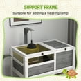 thumbnail image 4 of PawHut Tortoise Habitat Enclosure for Indoor W/ Shelf, Tray, Light Gray, 4 of 9