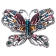 thumbnail image 2 of Broche Pin Diamante Hueco Mariposa Patrón Solapa Pin Escudo Insignias Fiesta Ramillete AccesoriosColorido, 2 of 5