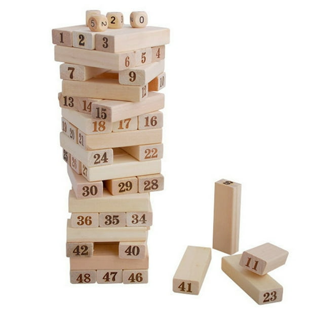 Number Block Stacking Game,Wood Block Stacking Game Wood Board Game ...