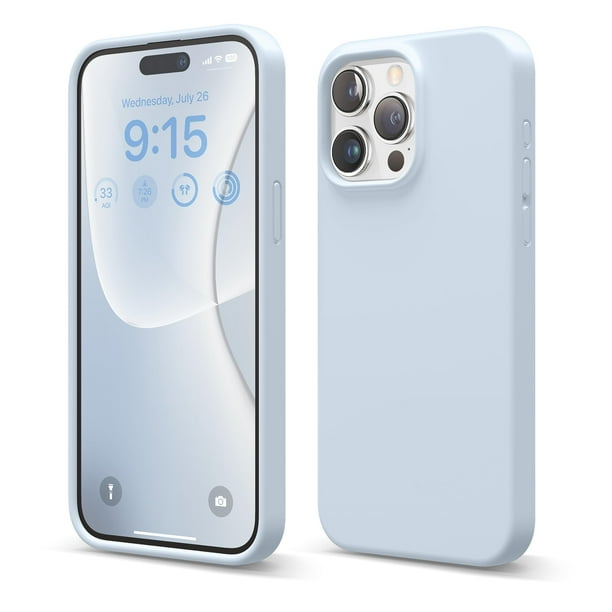 Funda de silicona líquida Elago para iPhone 15 Pro Max, azul claro