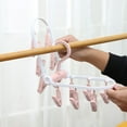 thumbnail image 6 of Foldable Drying Rack Portable Foldable Drying Rack with 20 Rotating Clips for Underwear Socks Small Laundry Items Compact Storage Design for Travel Dormitory and Space Saving Solutions, 6 of 6