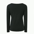 thumbnail image 6 of kaprioy Womens Boat Neck Tops Casual Fitted Tee Shirts Solid Color Fall Basic Clothes Long Sleeve Shirts Women's Long Sleeve Top Side Ruched Shirt, 6 of 6