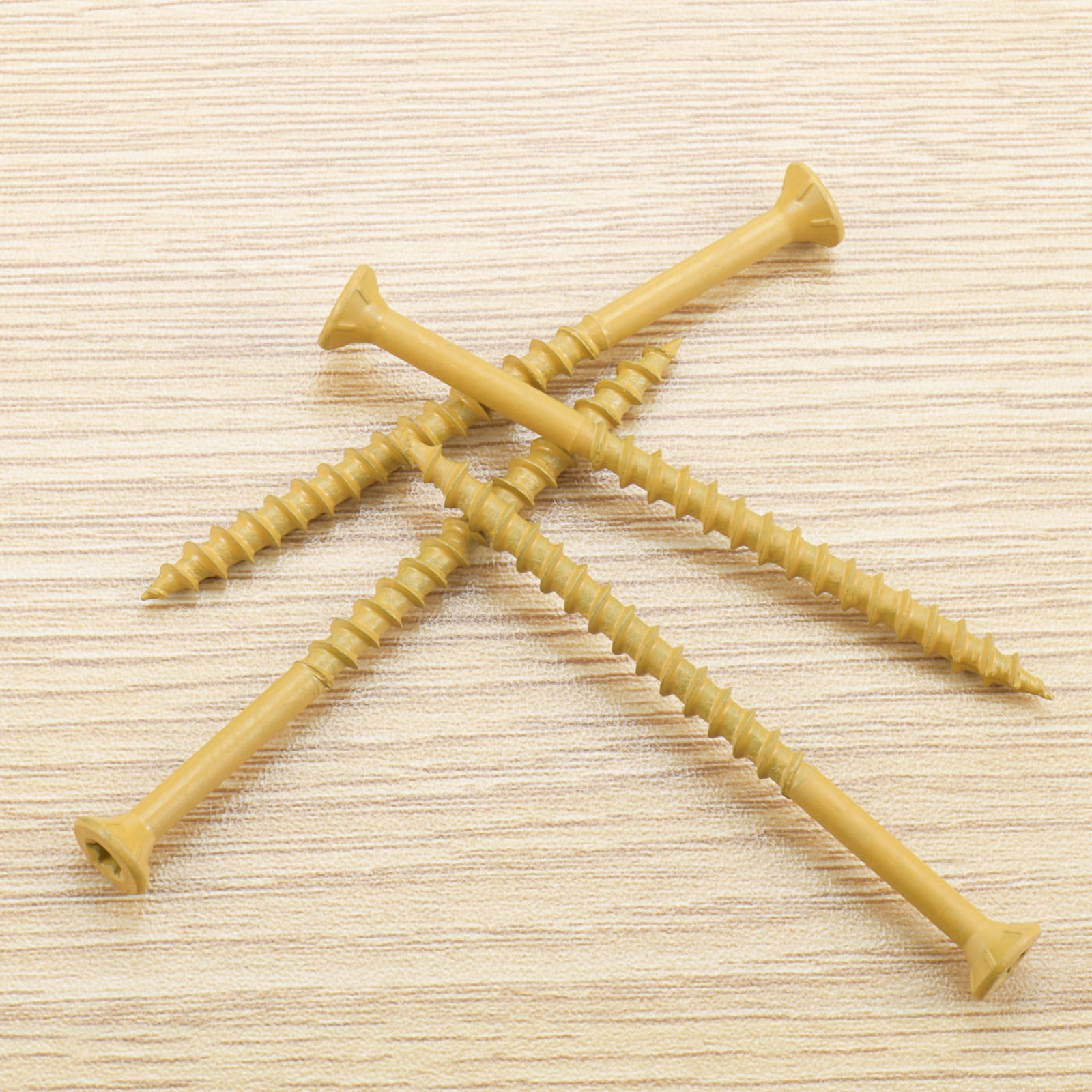 #10 x 3 in. Tan Star Flat Head Deck Screws, Exterior Wood Screws, 4.5 lb Box (350-Pieces)
