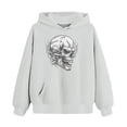 thumbnail image 4 of CPNG Girls and Boys Halloween Hoodies Long Sleeve Hooded Sweatshirt with Skull Print Loose Fit Casual Daily Pullovers Tops, 4 of 5
