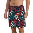 thumbnail image 2 of Goofa Geometric Elements Printed Mens Swim Trunks Summer Quick Dry Short Beach Swimwear Bathing Suits-3X-Large, 2 of 9