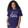 thumbnail image 4 of I Love Fishing Hook Heart Cute Cool Women's Plus Size Graphic Tee Brisco Brands 2X, 4 of 5