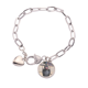 thumbnail image 1 of Bulldog mascota fotografia Pulsera de cadena de corazón joyería encanto moda, 1 of 3
