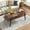 Brown, variant on Coffee Table with Storage Shelf, 2-Tier Rectangle Coffee Table with Black Metal Legs, Coffee Tables with Tempered Glass Tabletop, Modern Table for Living Room Bed Room Apartment, Brown