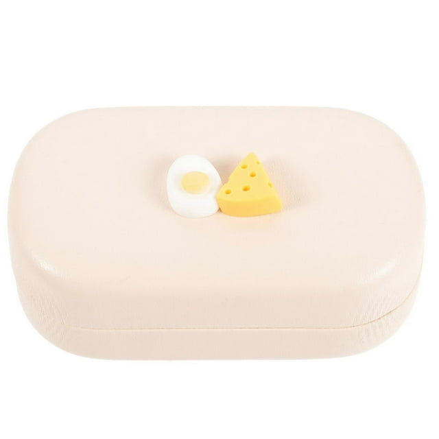 Boîte de Rangement pour Lentilles de Contact Femmes Hommes Usage Extérieur 9x5.4cm 1ensemble