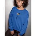 thumbnail image 2 of Butterfly Design Sweatshirt Women -Image by Shutterstock, Female Small, 2 of 4