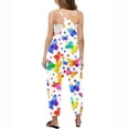thumbnail image 3 of GERsome Girls Jumpsuits Kids V-Neck Casual Spaghetti Strap Sleeveless Loose Romper Long Pants with Pockets Kids Clothes 5-14 Years（Size 7-8 Years/06#Butterfly), 3 of 6