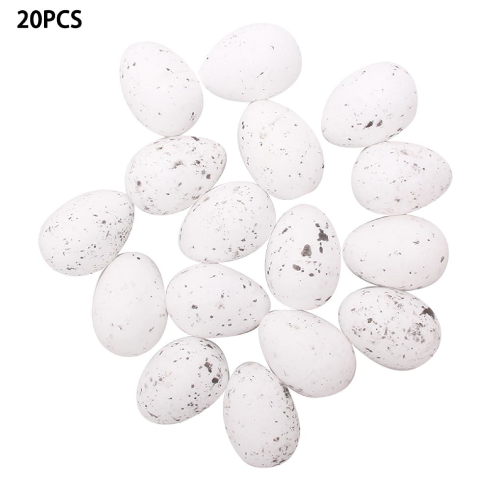 20Pcs Easter Foam Bright Color Artificial Bird Pigeon Egg Party Favor Home Decor 