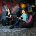 thumbnail image 3 of Jaxx Pixel Gamer Chair - Game Room / Home Theater Bean Bag Chair, Purple, 3 of 7