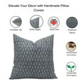 thumbnail image 5 of Fabdivine Block Print Throw Pillow Cover, 14x20 Inch Thick Linen Outdoor Cushion Cover, Floral Print Boho Design Dark Blue Pillow Cover for Sofa and Couch, 5 of 5