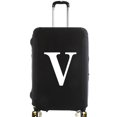 thumbnail image 3 of Funda de equipaje unisex de 18 a 32 pulgadas con diseño de letras blancas a la moda, maleta con ruedas, bolsas antipolvo elásticas, accesorios de viaje, 3 of 5