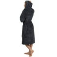 thumbnail image 2 of TowelSelections Women's Robe Soft Plush Fleece Hooded Spa Bathrobe Small/Medium Charcoal, 2 of 6