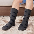 thumbnail image 2 of LEMZONE Men's Warm Cozy Slipper Socks Non Slip Winter Fuzzy Fleece-lined Grip Sock, 2 of 5