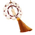 thumbnail image 4 of Colgante de Buda de madera para coche, decoración de 55 cm de largo para espejo retrovisor. Borlas Amarillas, 4 of 9